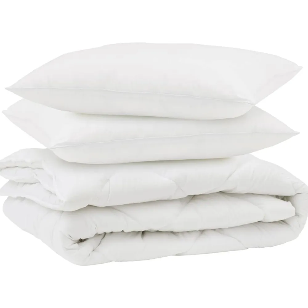 vidaXL Edredón con almohada 3 pcs Microfibra