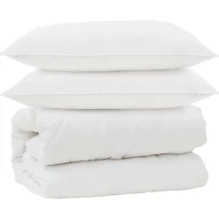vidaXL Ropa De Casa-Edredón con almohadas con almohada 3 pcs Microfibra