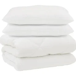 vidaXL Edredón con almohadas 3 pcs Microfibra y Plumas de Pato