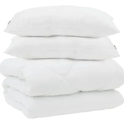 vidaXL Edredón con almohadas 3 pcs Microfibra y Plumas de Pato Discount