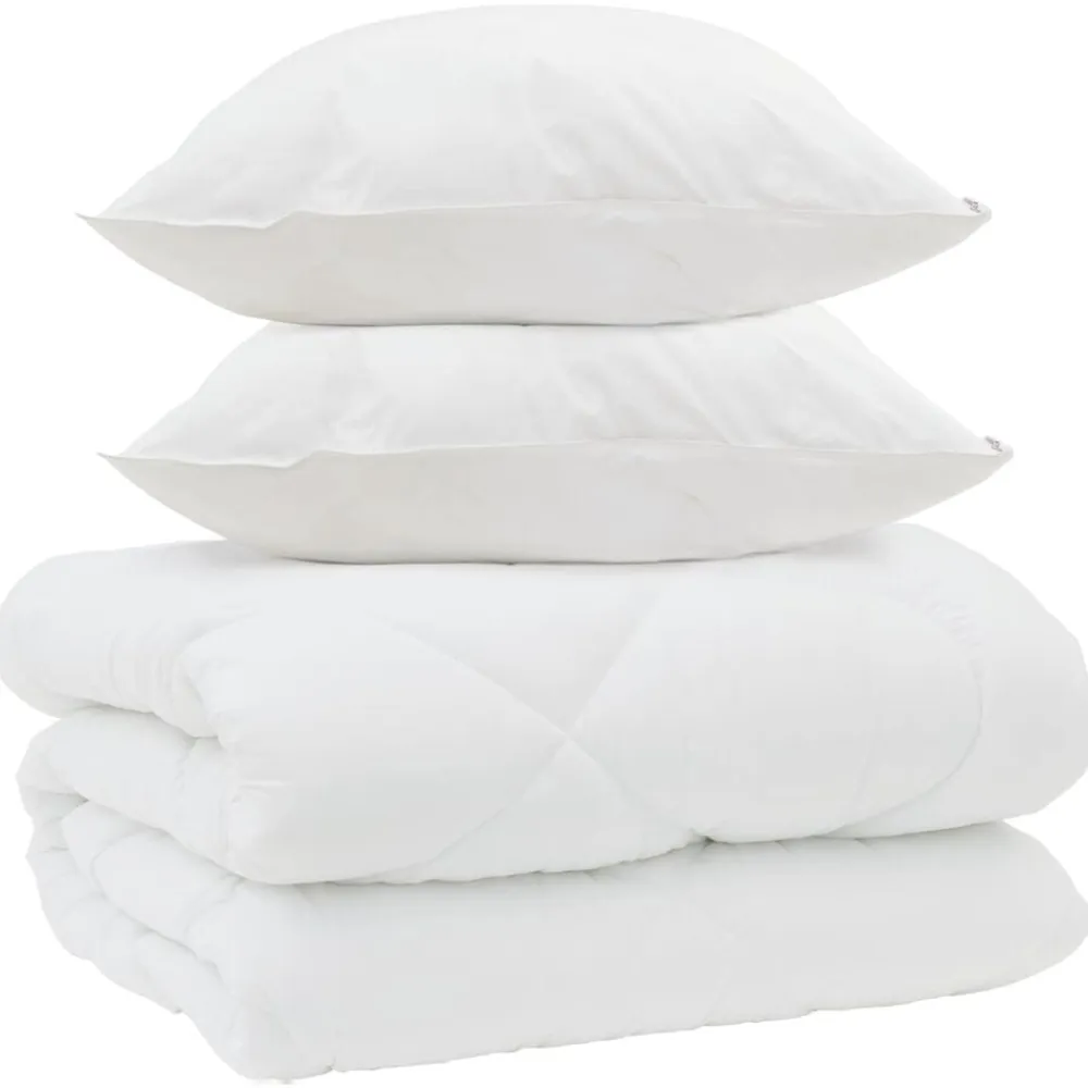 vidaXL Edredón de Invierno con almohada 3 pcs Microfibra Discount