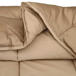 vidaXL Edredón de Invierno 135 x 200 cm Satén y Microfibra Dorado Outlet
