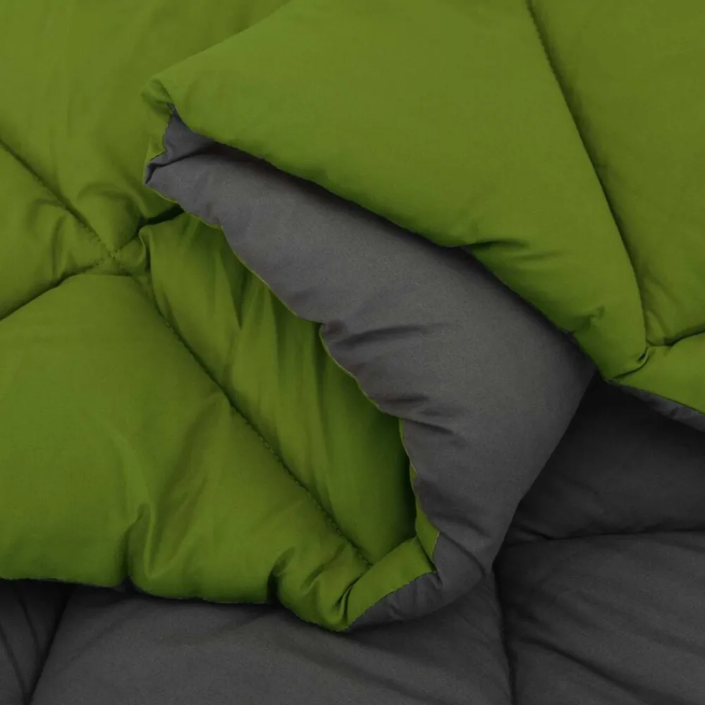 vidaXL Edredón de Invierno 135 x 200 cm Microfibra Verde y antracita Online