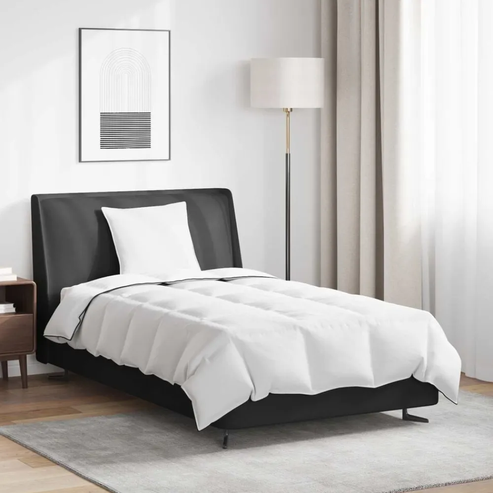 vidaXL Edredón de Invierno con almohada 2 pcs Pluma de pato Sale