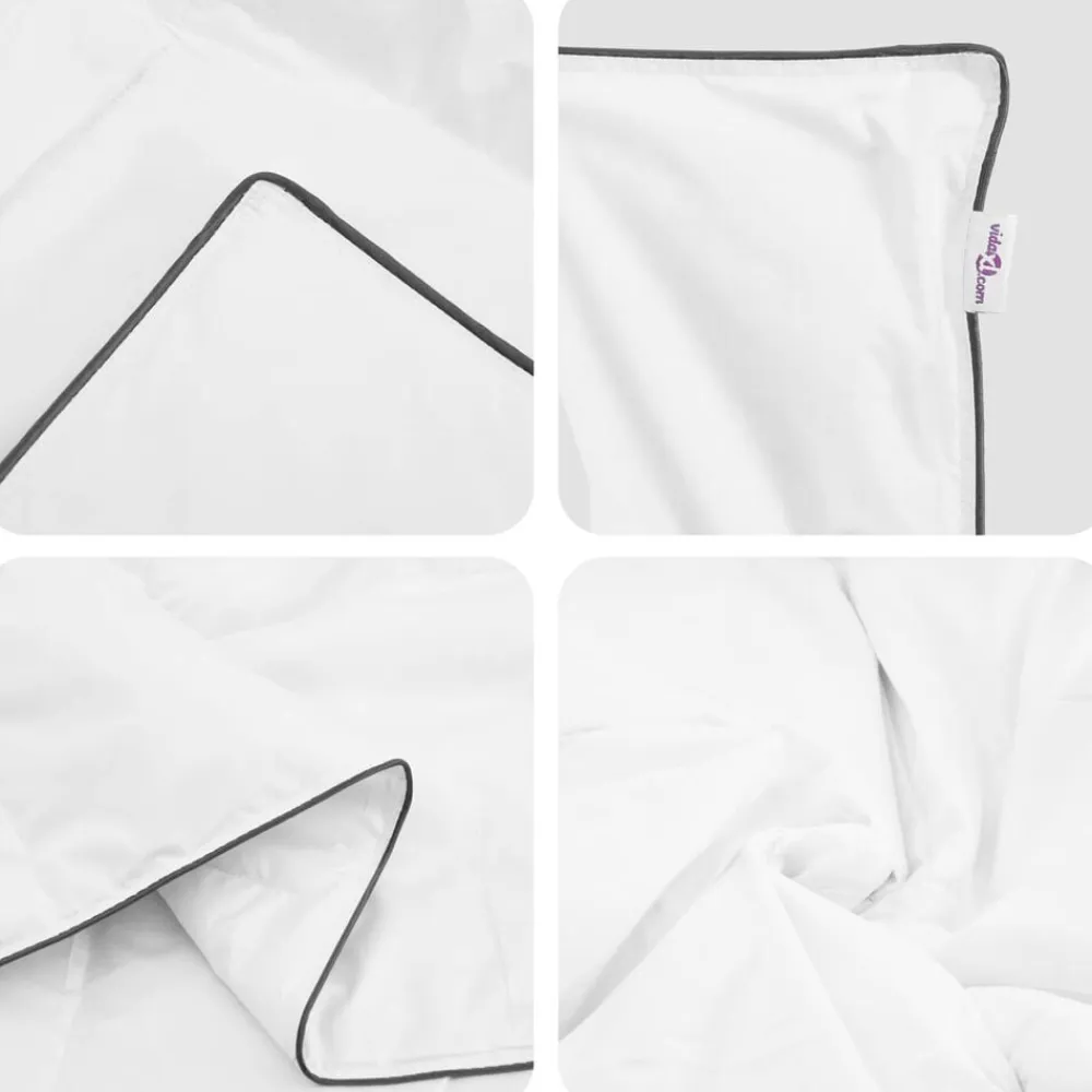 vidaXL Edredón de Invierno con almohada 2 pcs Pluma de pato Sale