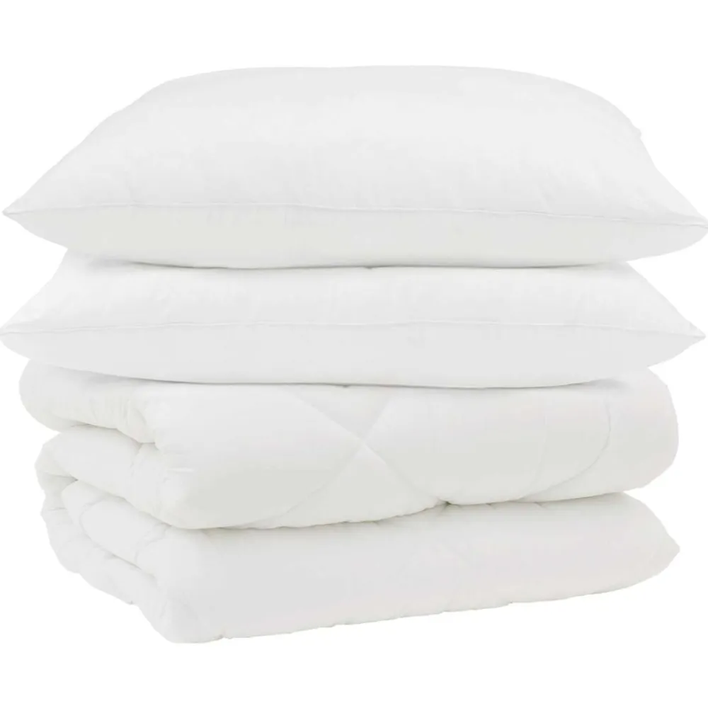 vidaXL Edredón de Invierno con almohada 3 pcs Microfibra Best