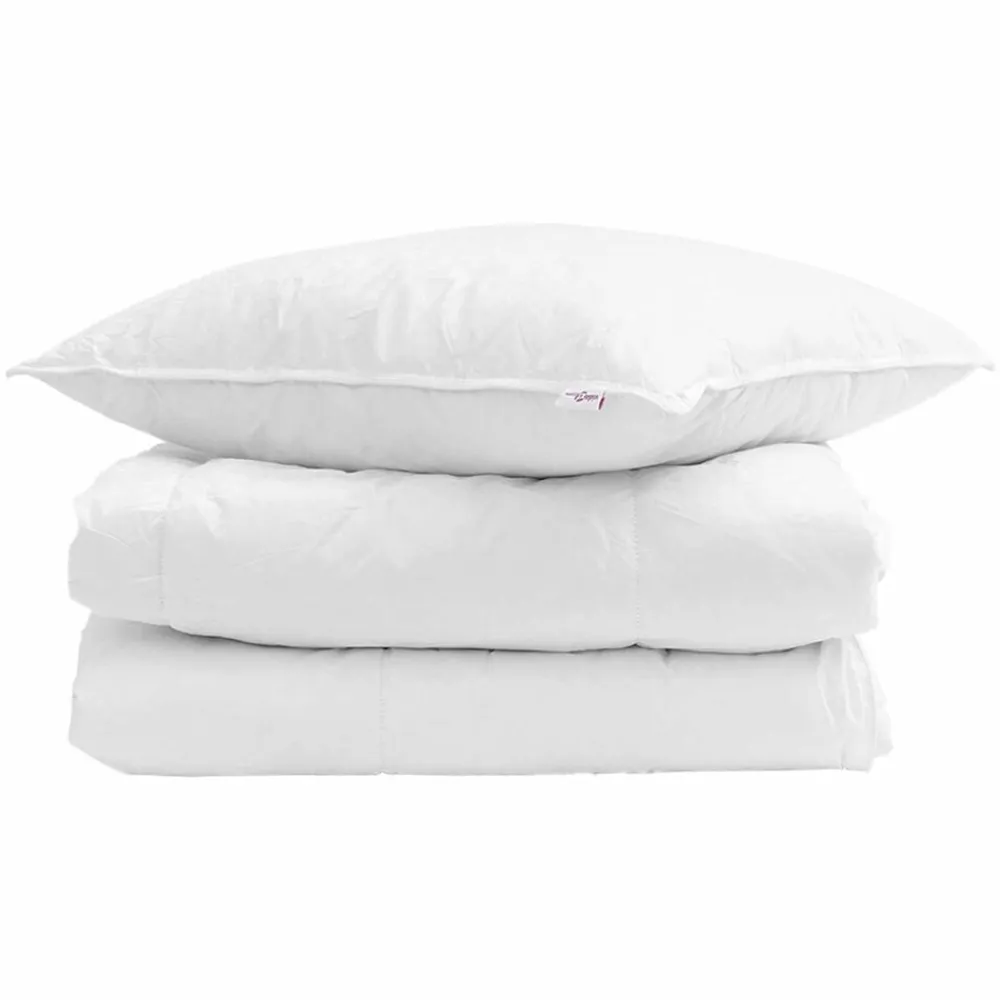 vidaXL Edredón de Invierno con almohada 2 pcs Pluma de pato Discount