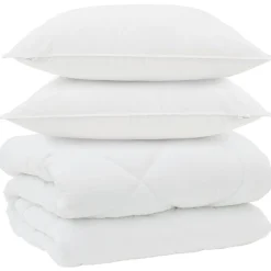 vidaXL Edredón de Invierno con almohada 3 pcs Microfibra