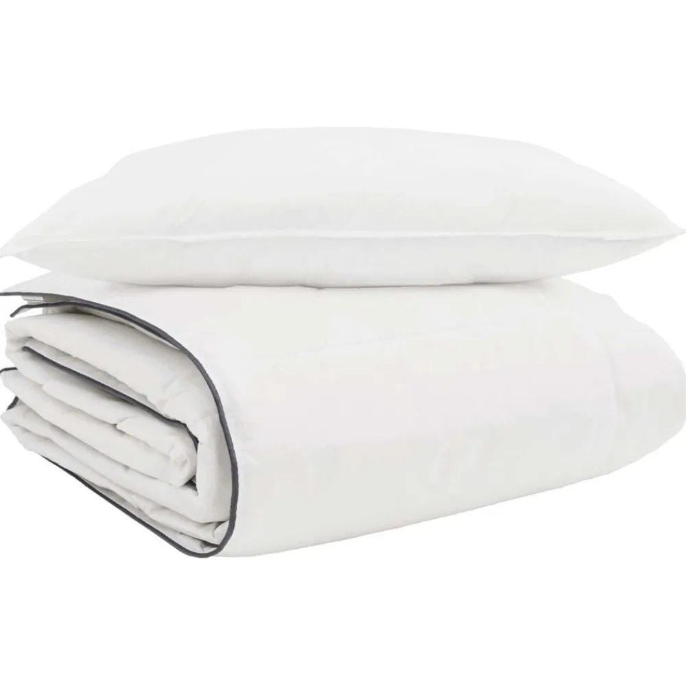 vidaXL Edredón de Invierno con almohada 2 pcs Pluma de pato Outlet
