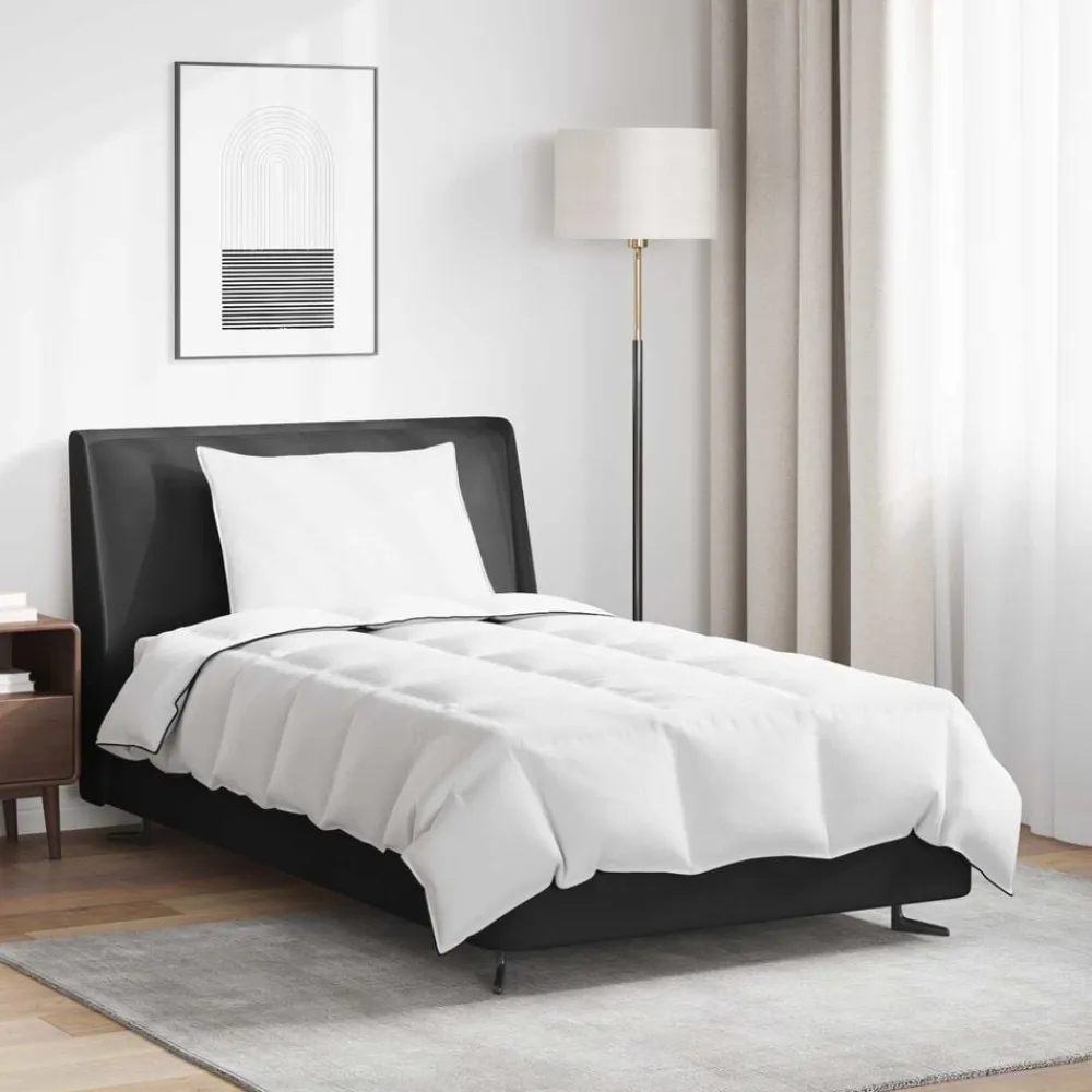 vidaXL Edredón de Invierno con almohada 2 pcs Pluma de pato Outlet