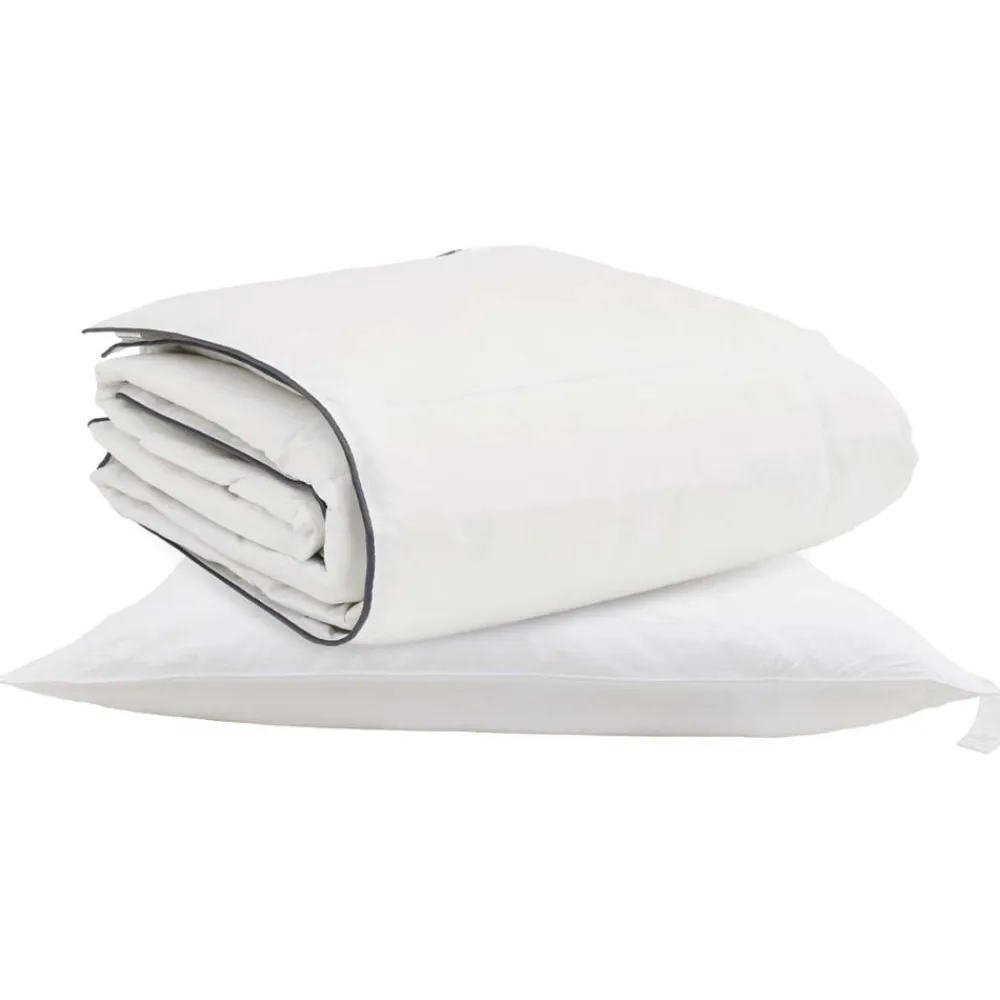 vidaXL Edredón de Invierno con almohada 2 pcs Pluma de pato Online