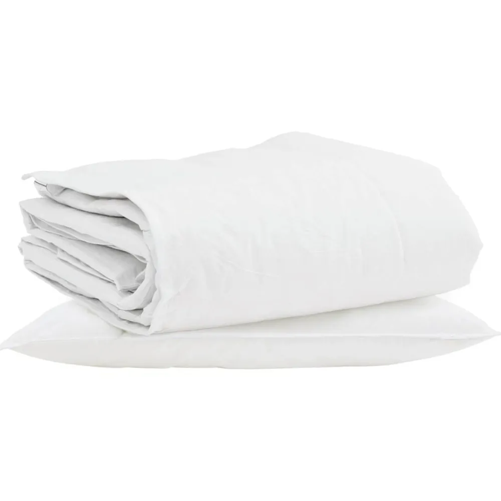 vidaXL Edredón de Invierno con almohada 2 pcs Pluma de pato Discount