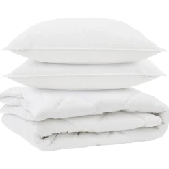 vidaXL Edredón de todas las estaciones con almohada 3 pcs Microfibra Best