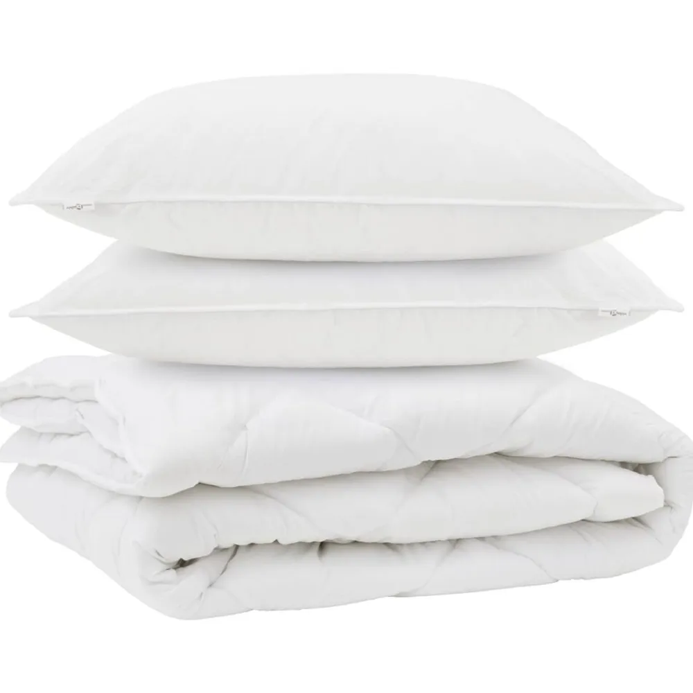 vidaXL Edredón de todas las estaciones con almohada 3 pcs Microfibra Best