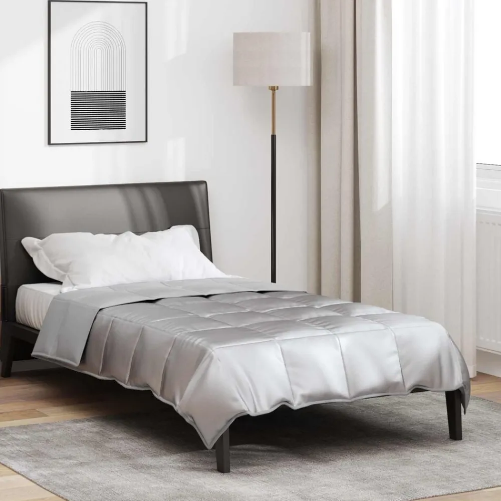 vidaXL Ropa De Casa-Edredón de Todo el Año 135 x 200 cm Satén y Microfibra