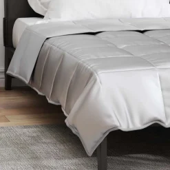 vidaXL Ropa De Casa-Edredón de Todo el Año 135 x 200 cm Satén y Microfibra