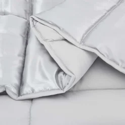 vidaXL Ropa De Casa-Edredón de Todo el Año 135 x 200 cm Satén y Microfibra