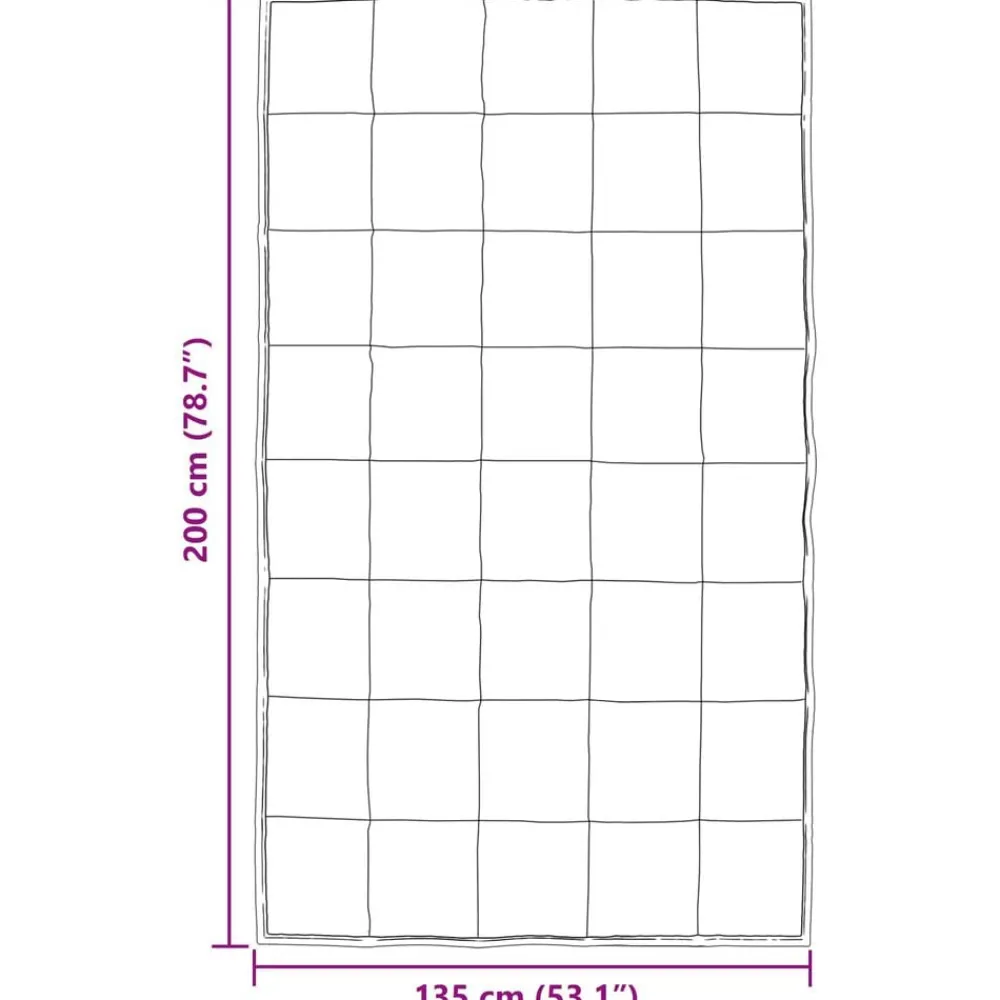 vidaXL Ropa De Casa-Edredón de Todo el Año 135 x 200 cm Satén y Microfibra