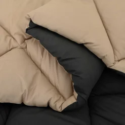 vidaXL Edredón de Todo el Año Negro y Tono Arena 135 x 200 cm Negro y taupe Discount