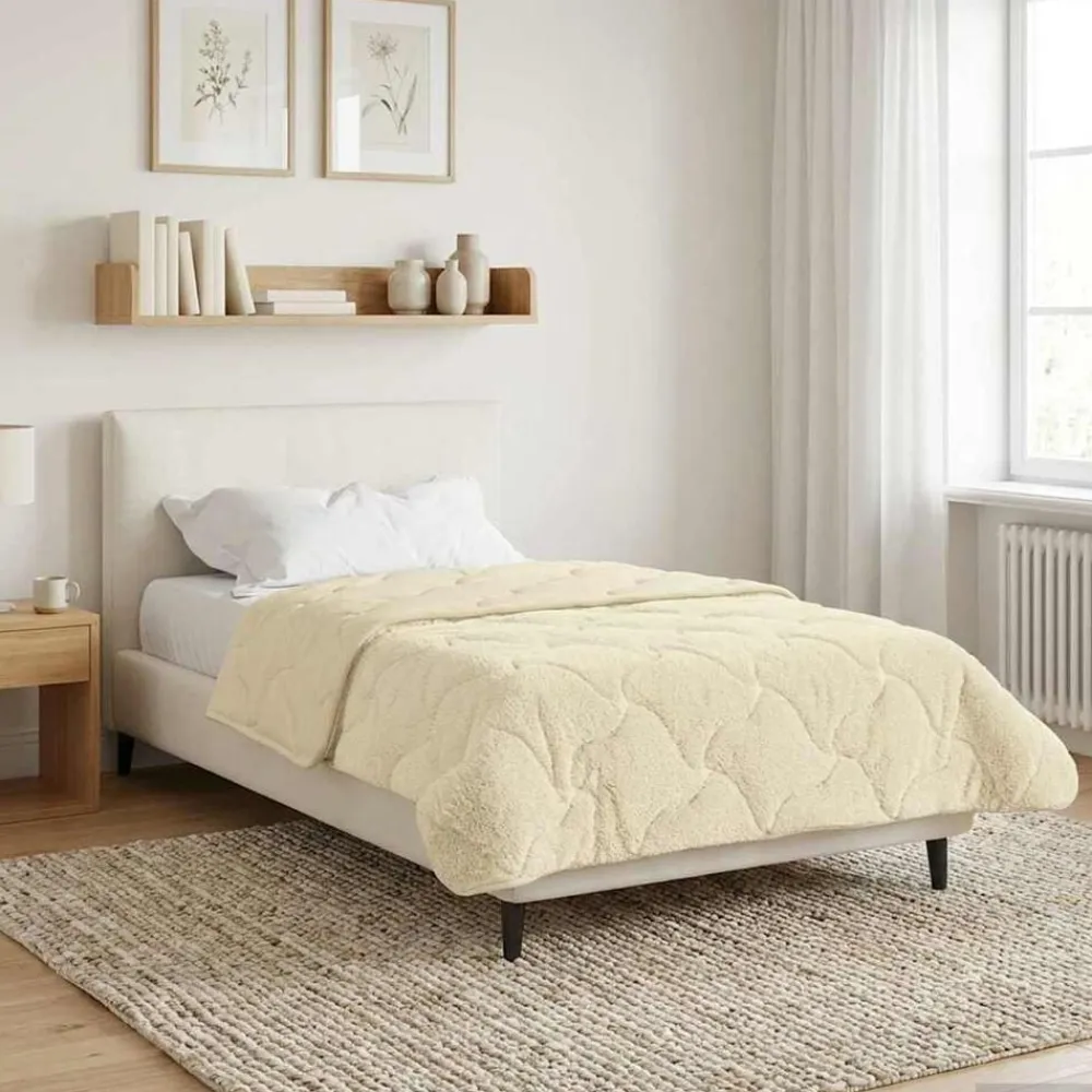 vidaXL Ropa De Casa-Edredón de Todo el Año Acolchado 140 x 200 cm