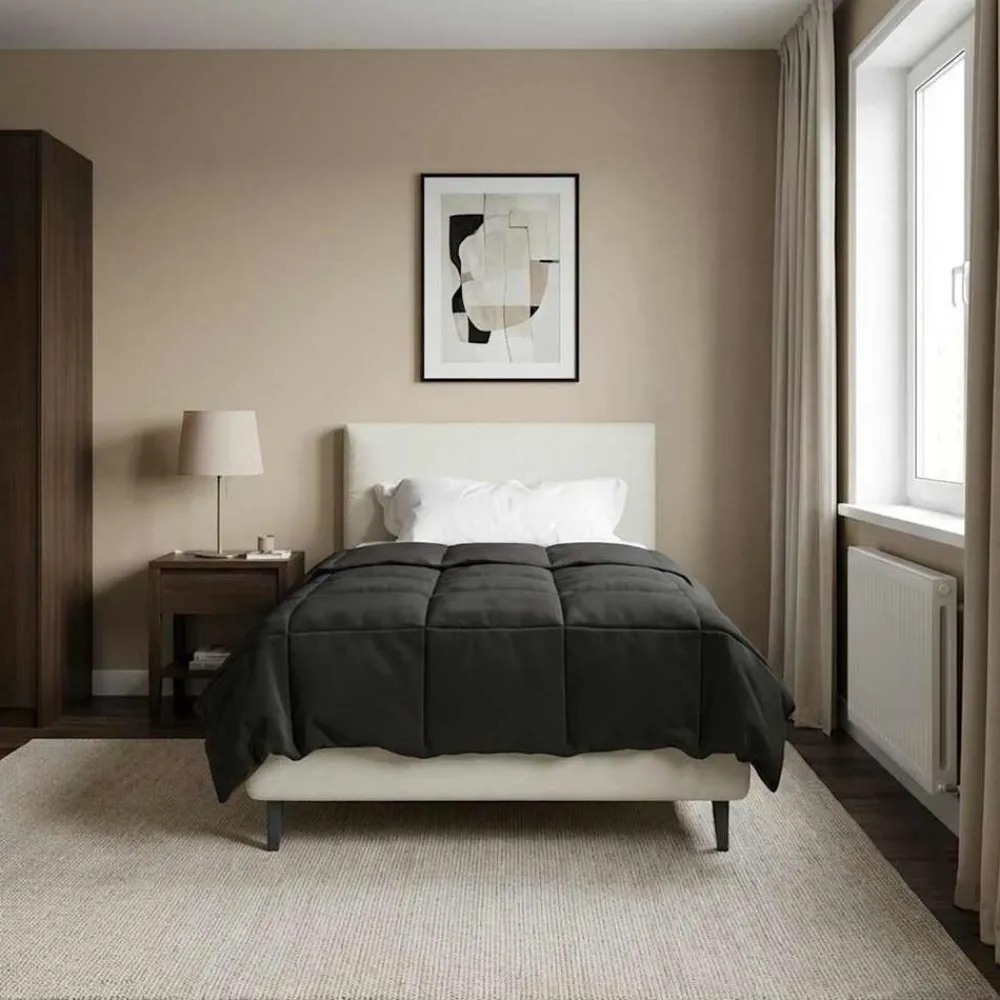 vidaXL Ropa De Casa-Edredón de Verano Acolchado 135 x 200 cm Microfibra