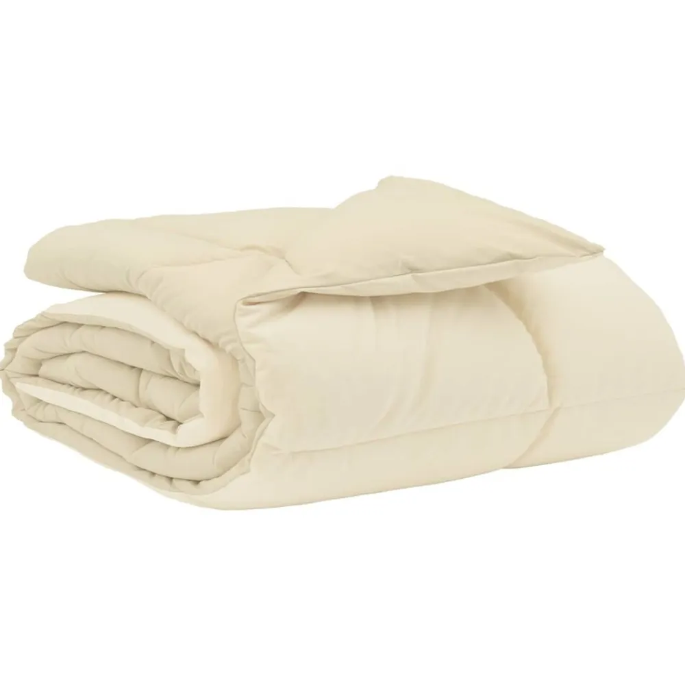 vidaXL Edredón de Verano Acolchado 135 x 200 cm Microfibra Crema Discount