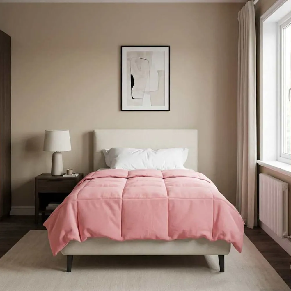 vidaXL Ropa De Casa-Edredón de Verano Acolchado 140 x 200 cm Microfibra