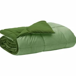 vidaXL Edredón de Verano Acolchado 135 x 200 cm Microfibra Verde Hot
