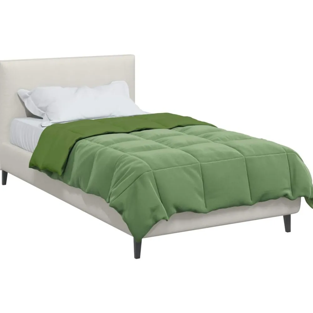 vidaXL Edredón de Verano Acolchado 135 x 200 cm Microfibra Verde Hot