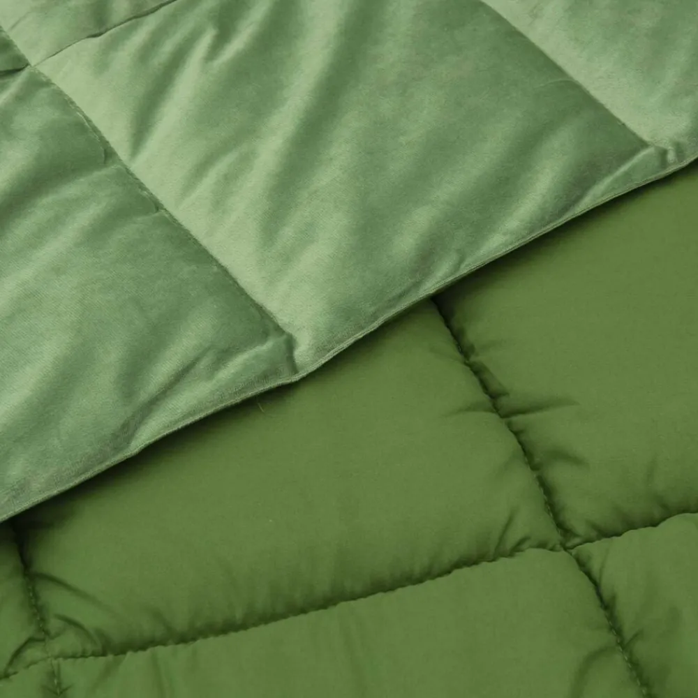 vidaXL Edredón de Verano Acolchado 135 x 200 cm Microfibra Verde Hot