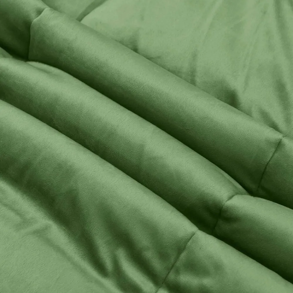 vidaXL Edredón de Verano Acolchado 135 x 200 cm Microfibra Verde Hot