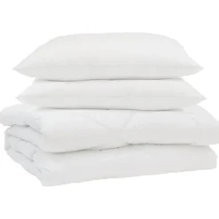 vidaXL Edredón de Verano con almohada 3 pcs Microfibra