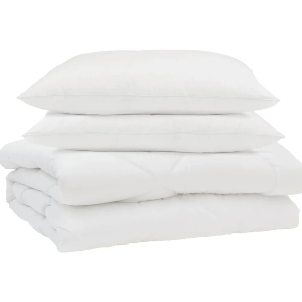 vidaXL Edredón de Verano con almohada 3 pcs Microfibra Discount