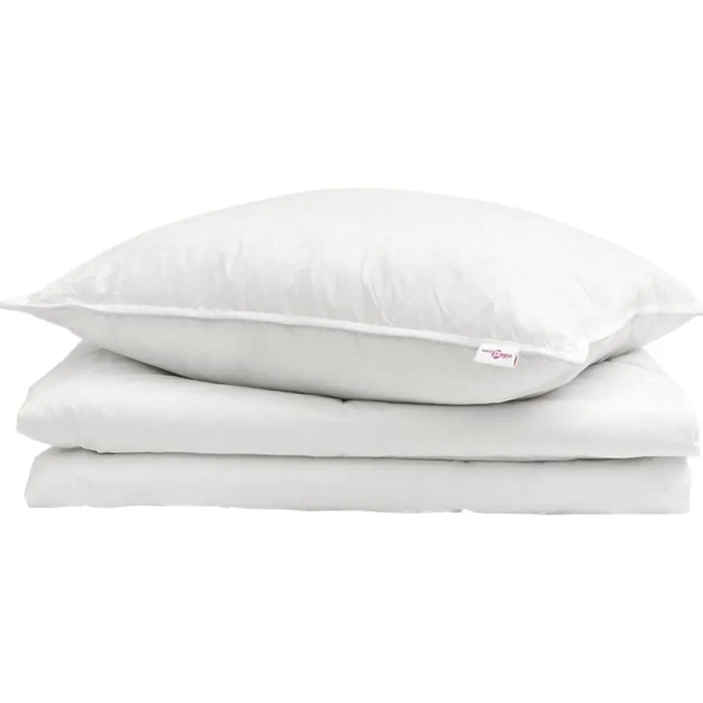 vidaXL Edredón de Verano con almohada 2 pcs Pluma de pato