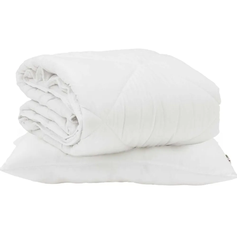 vidaXL Edredón de Verano con almohada 2 pcs Microfibra New