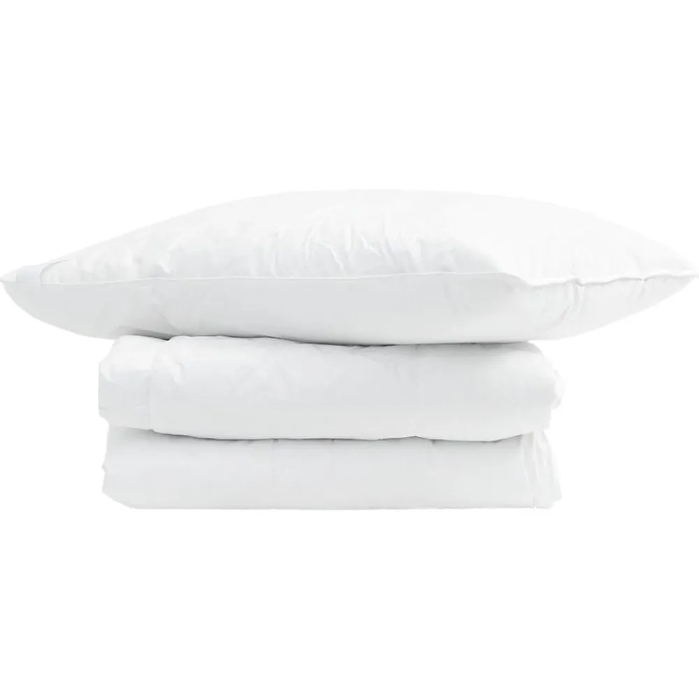 vidaXL Edredón de Verano con almohada 2 pcs Pluma de pato
