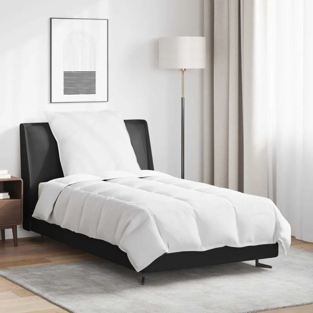 vidaXL Edredón de Verano con almohada 2 pcs Pluma de pato