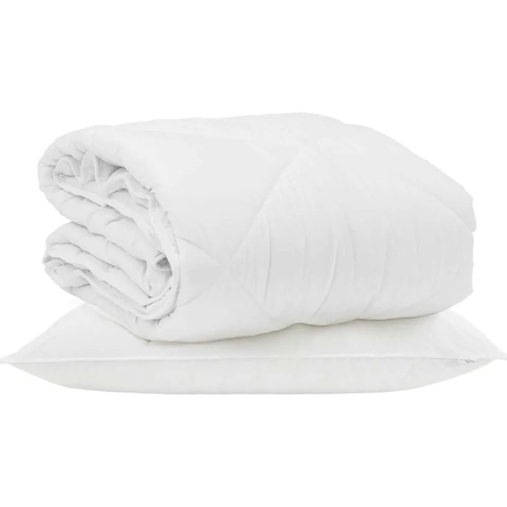 vidaXL Edredón de Verano con almohada 2 pcs Microfibra New