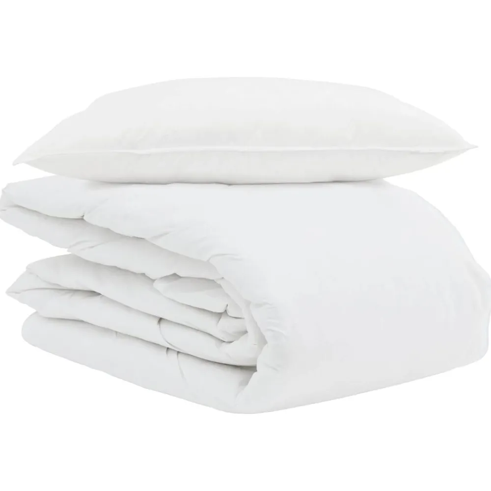vidaXL Edredón de Verano con almohada 2 pcs Pluma de pato Clearance