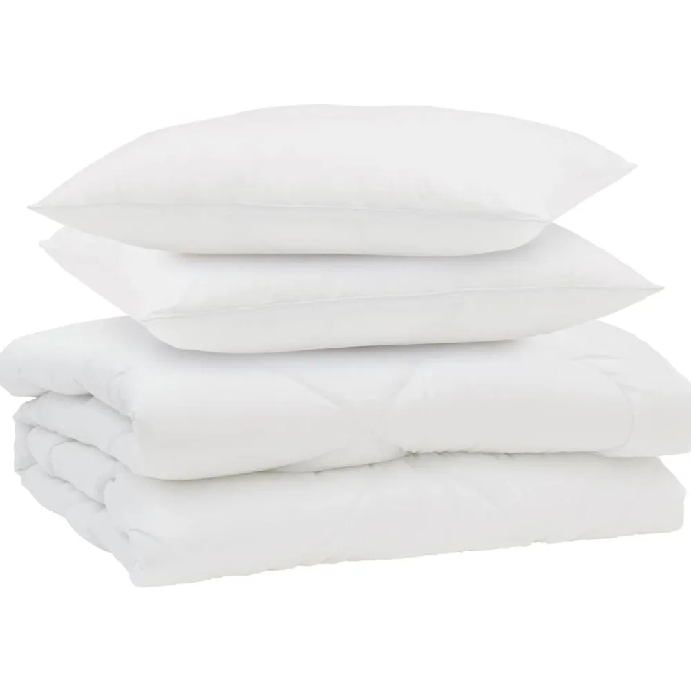 vidaXL Edredón de Verano con almohada 3 pcs Microfibra New