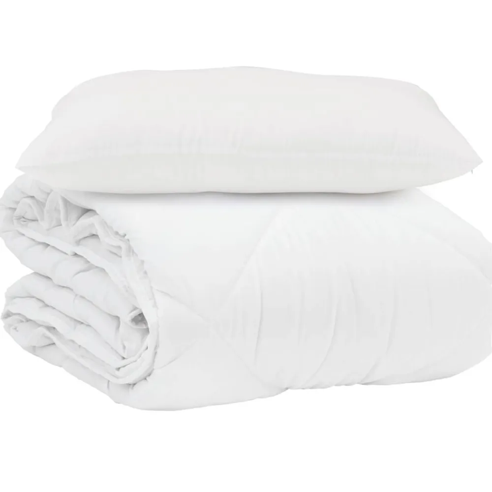 vidaXL Edredón de Verano con almohada 2 pcs Microfibra New