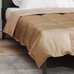 vidaXL Ropa De Casa-Edredón de Verano 135 x 200 cm Satén y Microfibra