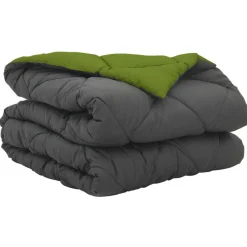 vidaXL Edredón de Verano 200 x 135 cm Microfibra Verde y antracita Clearance