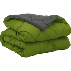 vidaXL Edredón de Verano 200 x 135 cm Microfibra Verde y antracita Clearance