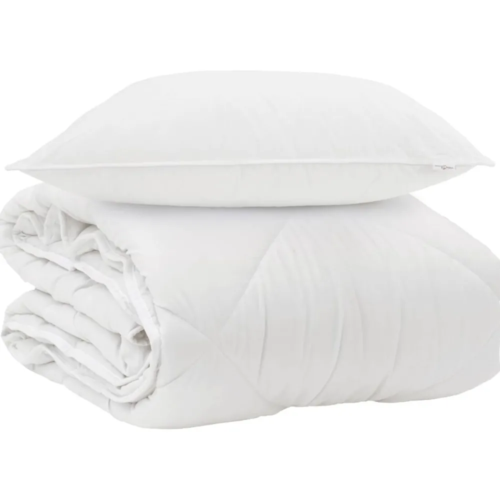 vidaXL Edredón para todas las estaciones con almohada 2 pcs Microfibra Online