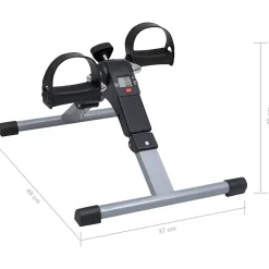 vidaXL Fitness Y Musculación-Ejercitador de pedales para piernas y brazos con pantalla LCD