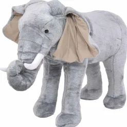 vidaXL Elefante de peluche de pie gris XXL Clearance