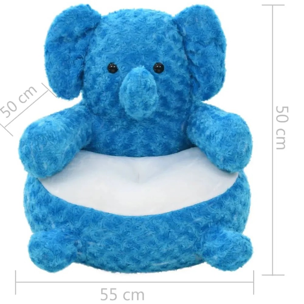 vidaXL Elefante de peluche azul Discount