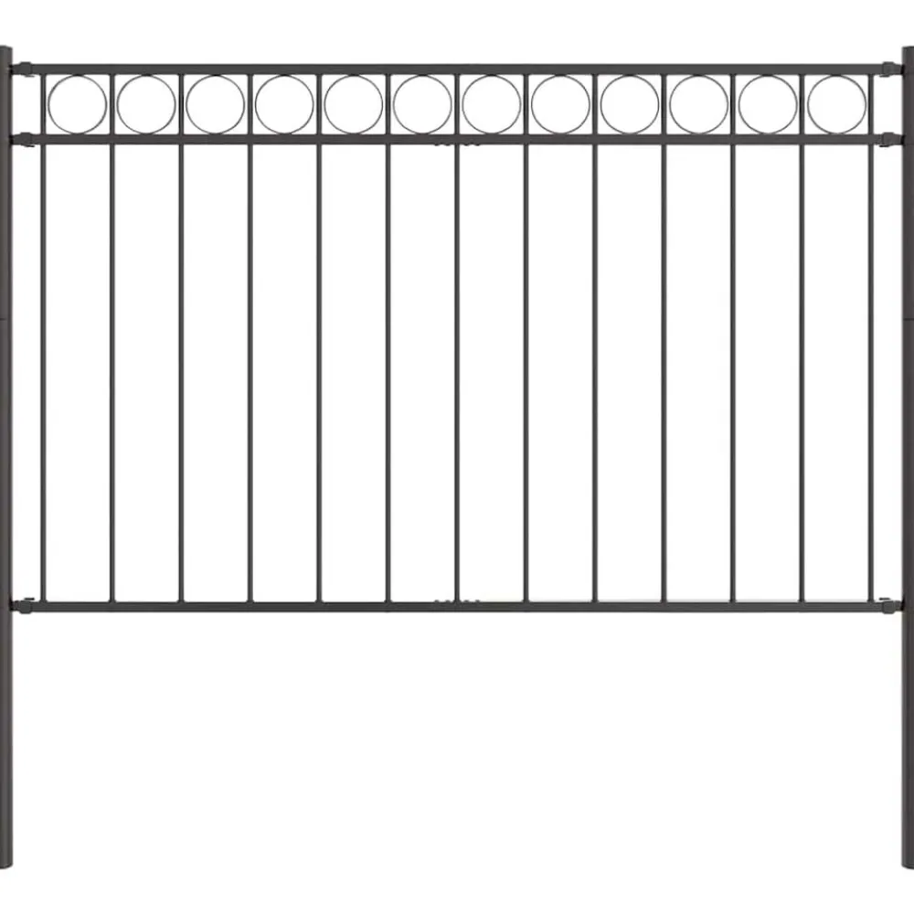 vidaXL Vallas De Jardín-Elemento de cerca Assen Gris 170 x 130 cm Acero