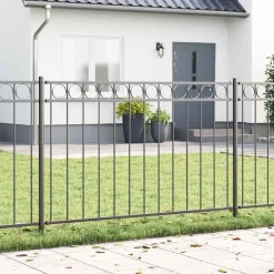 vidaXL Vallas De Jardín-Elemento de cerca Assen Gris 170 x 130 cm Acero